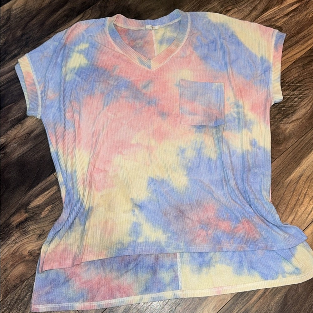 Tie-Dye V-Neck Women’s Top